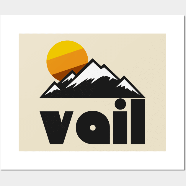 Retro Vail Colorado ))(( Tourist Souvenir Travel Design Wall Art by darklordpug